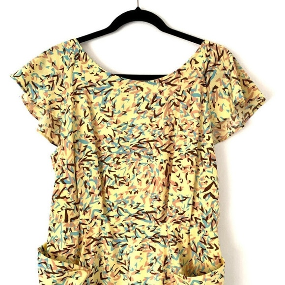 Walter Baker Ava Dress L Mockingbird Abstract - Picture 5 of 6